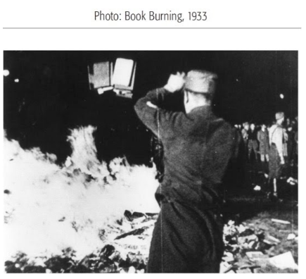 Any Jewish Books were burnt.