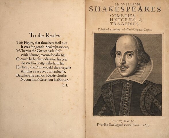 Publication of Shakespeare's First Folio