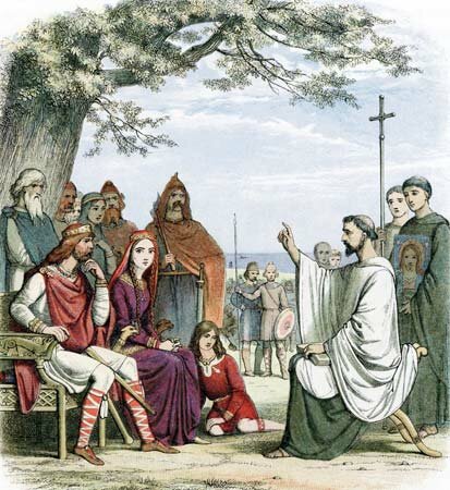 Arrival of Christian missionaries in Britain (Old English)