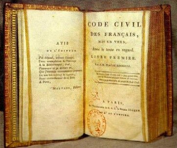 Primer Código Civil: Código Napoleón.