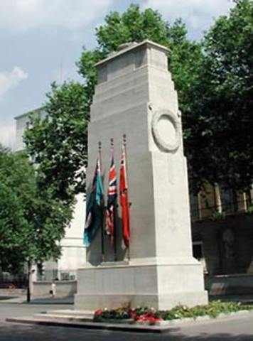 Cenotaph unveiled in London.
