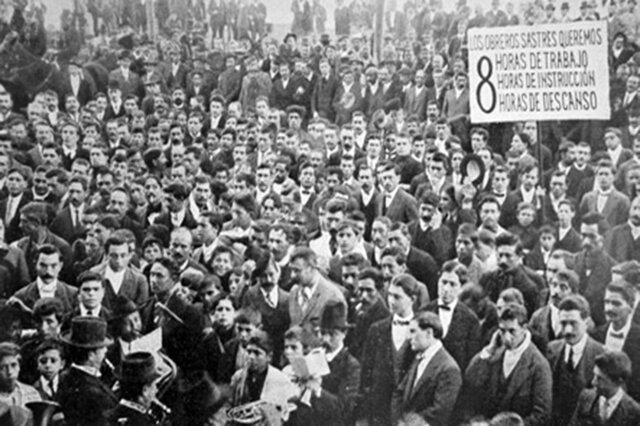 huelga por jornadas de mas de ocho horas