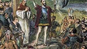 Pedro Alvares Cabral arrives in Brazil and claims it for Portugal