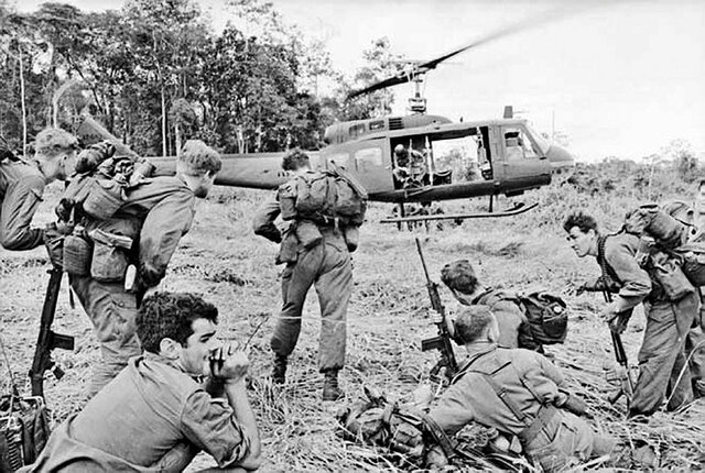 US troop numbers in Vietnam reach around 487,000 men.