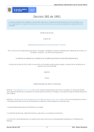 Decreto 585 de 1991