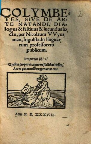 Considerado como el primer libro de Natación "Colymbetes, Sive de Arte Natandi Dialogus et Festivus et Lucundus Lectu"