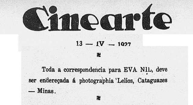 Correspondência de Eva Nil deve ser endereçada para Lelios de Cataguases