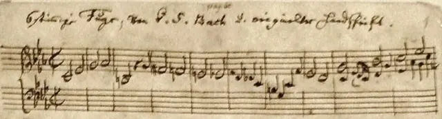 [3] Bach compone su Ofrenda musical, uno de los mayores ejemplos del uso de la simetría y bucles extraños en la música