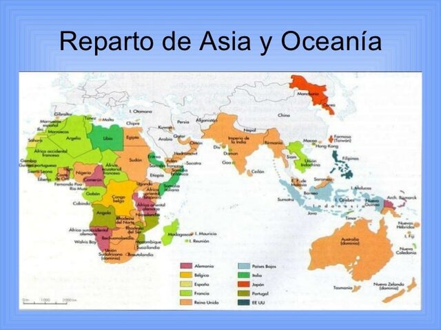 Imperialismo europeo en África, Oceanía y Asia