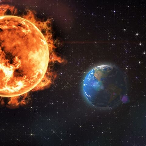 Imagen de la tierra girando alrededor del sol