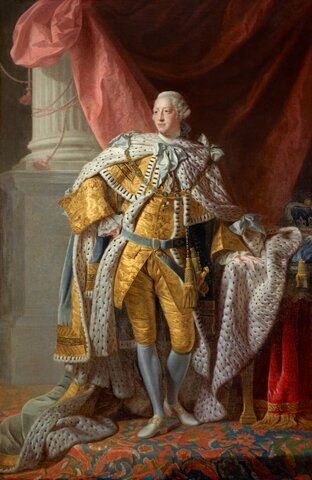 King George 3 comes to the throne in England