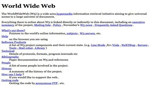Aparición de la WEB