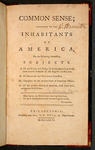 Thomas Paine's Common Sense (published)