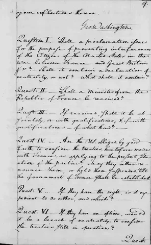 Washington’s proclamation of neutrality