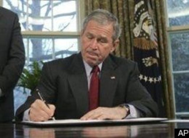 George Bush Signs Law