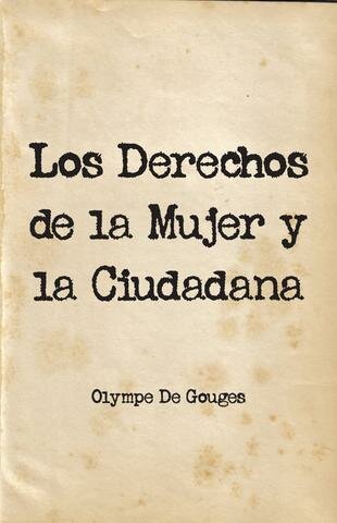 Declaración de los derechos de la mujer y la ciudadana