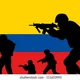 Colombian flag silhouette soldier red 260nw 111653993