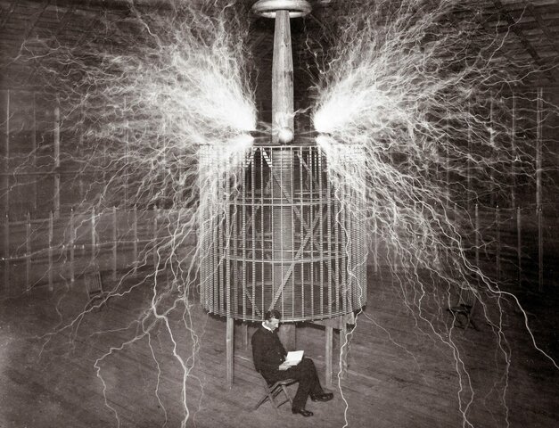 The invention of the Tesla coil.