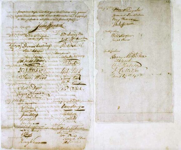 Olive Branch Petition sent to England