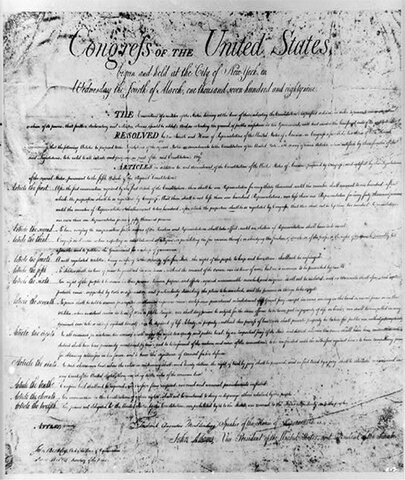 Bill of Rights adopted