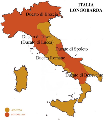 Longobardi in Italia con Re Alboino (568)