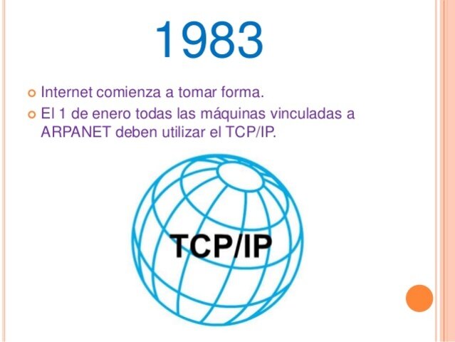 En enero del año 1983 es el año en que «nació Internet».