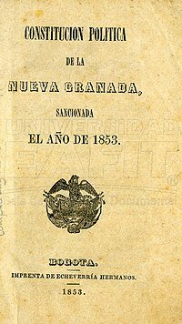 1853 - Constitución de la Nueva Granada
