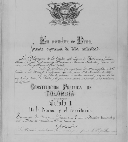1886 - Constitución Política de Colombia