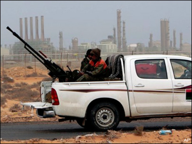Libyan Rebel Fighting