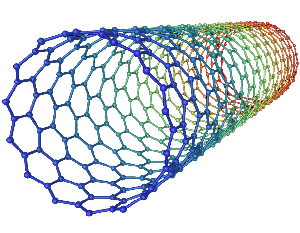 Primera evidencia de la existencia de nanotubos de carbono.