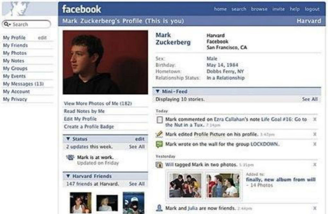 Extensión del uso de las redes sociales, llegada de Facebook