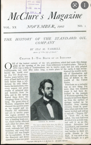 Ida Tarbell Publishes Her Article About Standard Oil