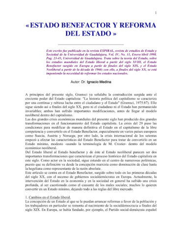 Estado benefactor