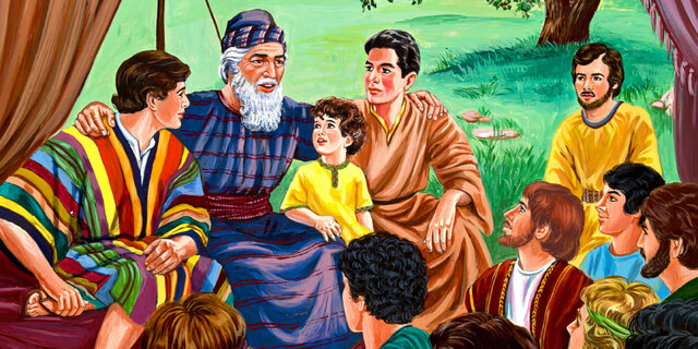 Jacob y sus 12 hijos, las 12 tribus de Israel.