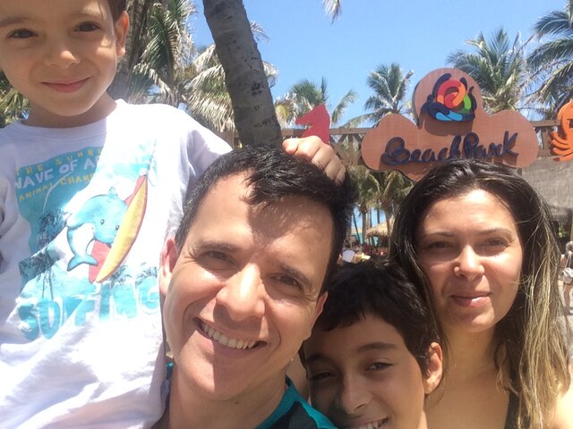 Primeira viagem em família para o Beatch Park