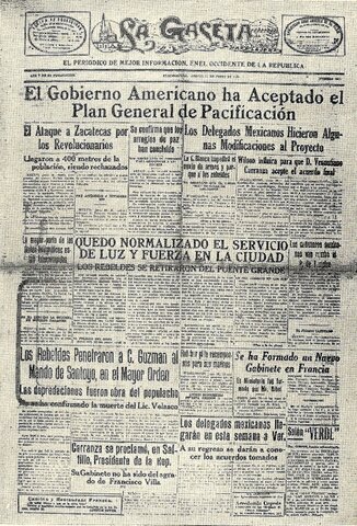 Gazeta del Gobierno Americano en el Departamento del Norte