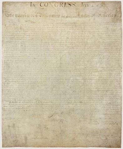 Declaration of Independence Announced