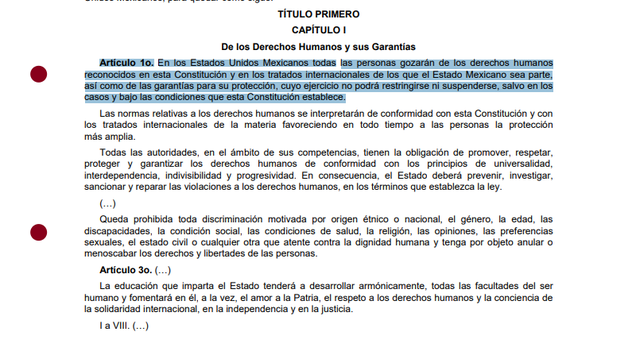 3ra Reforma articulo 1