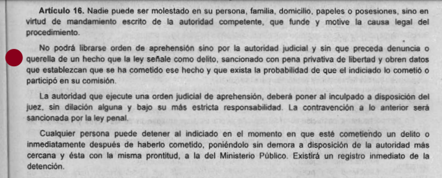 5ta Reforma articulo 16