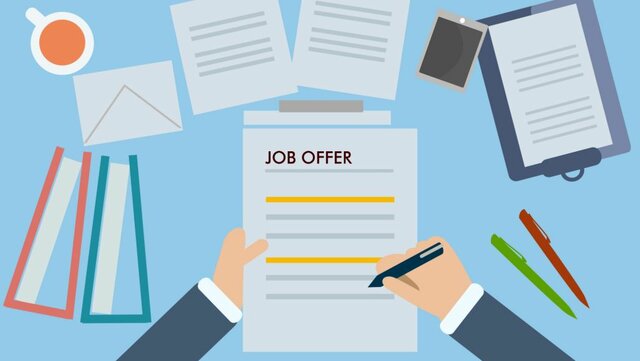 Receiving and accepting a job offer