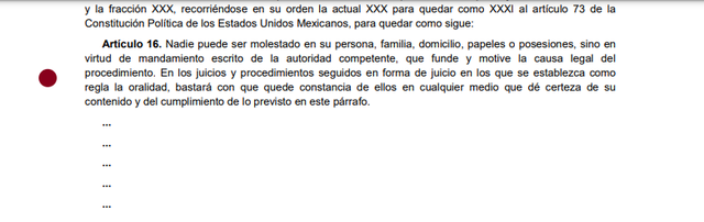 7ma Reforma articulo 16