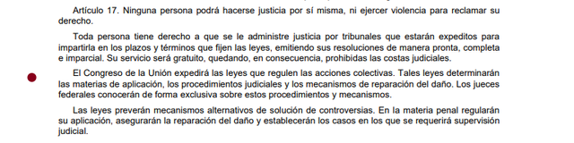 3ra Reforma articulo 17