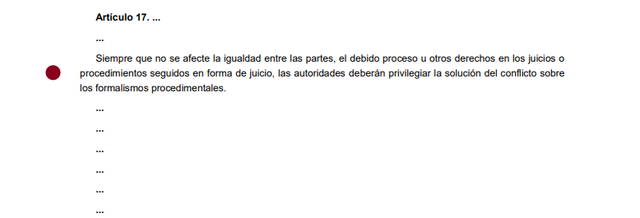 5ta Reforma articulo 17