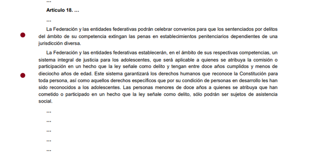 8va Reforma articulo 18