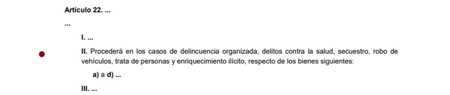 6ta Reforma articulo 22