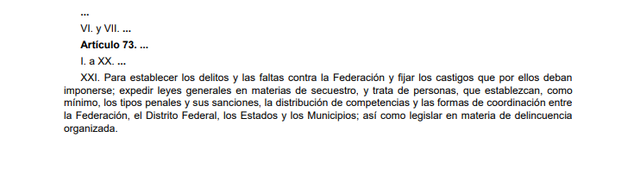 61a Reforma articulo 73