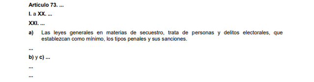 71a Reforma articulo 73