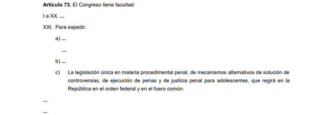 74a Reforma articulo 73