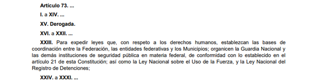81a Reforma articulo 73