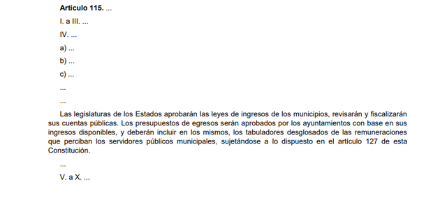 13a Reforma articulo 115